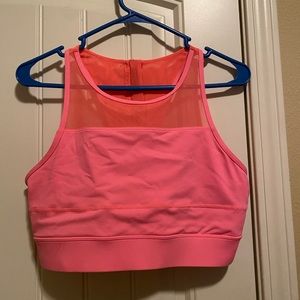 Zyia active neon pink sports bra size L